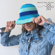 Patrón a Crochet Bucket Hat Margarita