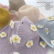 Patrón a Crochet Bucket Hat Margarita