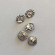 Botón Cuadrado Strass 4 Unidades