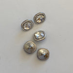 Botón Cuadrado Strass 4 Unidades