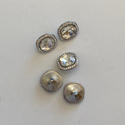Botón Cuadrado Strass 4 Unidades
