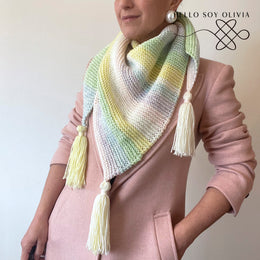 Patrón 2 Agujas Shawl Acuarela