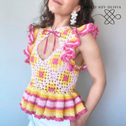 Tutorial a Crochet Top Arlequín