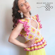 Tutorial a Crochet Top Arlequín