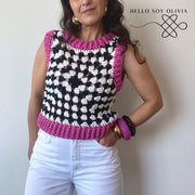 Patrón a Crochet Pixel Vest