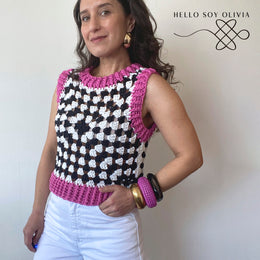 Crochet Pattern Pixel Vest