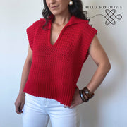 Crochet Tutorial Marine Sweater Vest